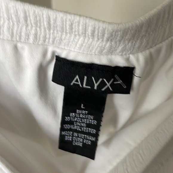 Alyz white long gauzy skirt lined size Large - Picture 2 of 5